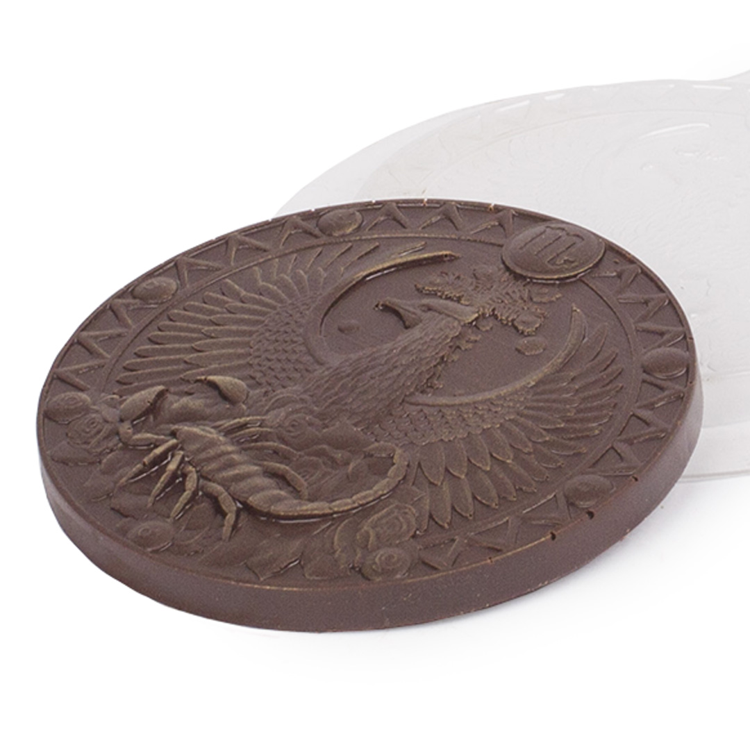 картинка Скорпион гороскоп, медаль, форма пластиковая от магазина KADZAMA